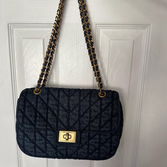Karl Lagerfeld Handbags - Karl Lagerfeld Agyness Denim Quilted Bag